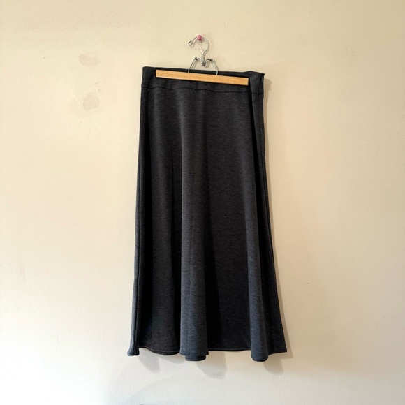 Vintage Y2K Full Length A-Line Skirt Dark Gray Charcoal 212 Collection 6 - Picture 1 of 8